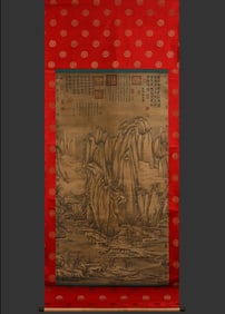 A picture of Jing Hao's peaks on silk