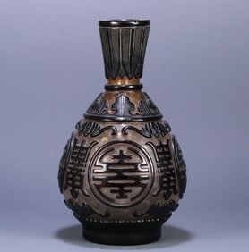 An old glazed Fushou bottle