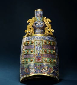 A piece of copper-gilt cloisonné cloisonné enamel chime