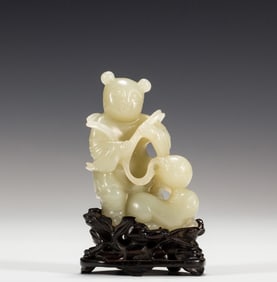 A piece of Hetian jade boy