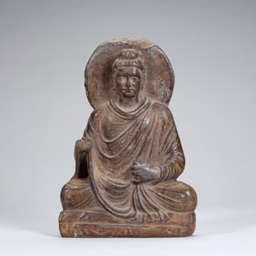 A stone Buddha statue