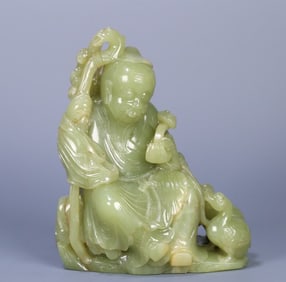 A Qing Dynasty Hetian topaz "Xi Zhi Love Goose" ornament