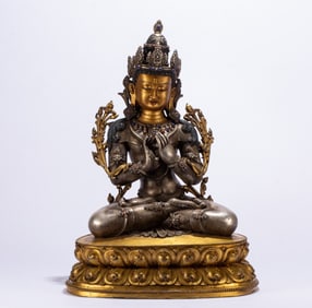 A bronze gilt Buddha statue