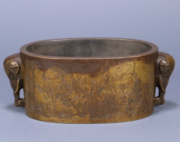 A boutique character story double elephant ear stove