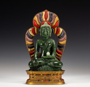 A piece of jasper Buddha statue