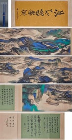 A handscroll of Zhang Daqian's splashed landscapes