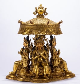 A bronze gilt Buddha statue