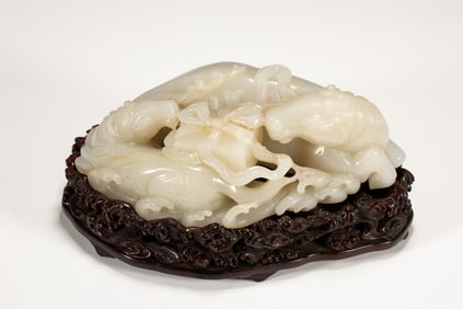 A piece of Hetian jade ornament