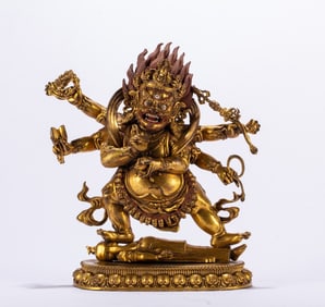 A bronze gilt Buddha statue