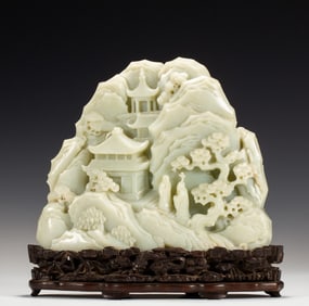 A piece of Hetian Yushan character ornament