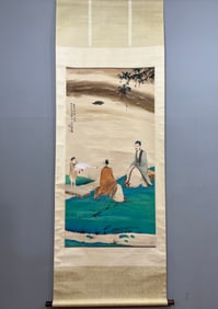 A large number of thousands of paper Gao Shi vertical scrolls