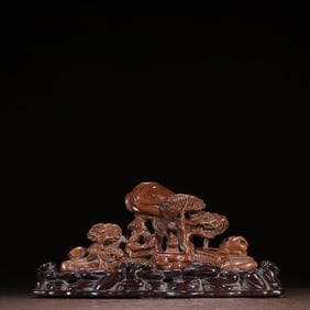 A Qing Dynasty sandalwood character story Shanzi ornament