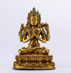 A bronze gilt Buddha statue
