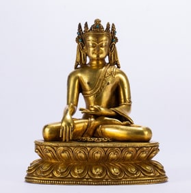 A bronze gilt Buddha statue