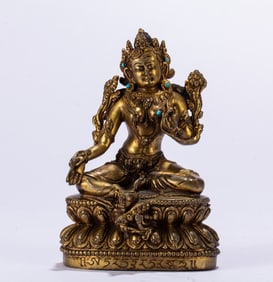 A bronze gilt Buddha statue