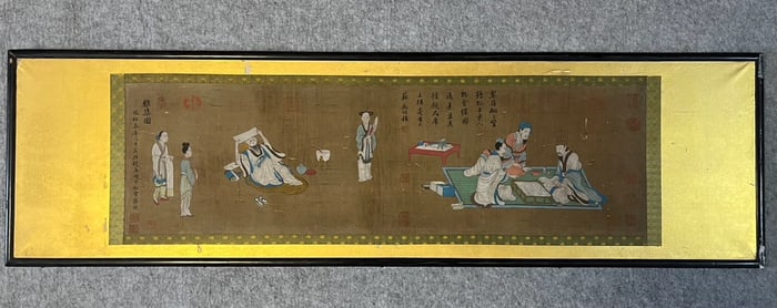 A Yuan Zhao Mengfu silk frame