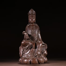 A late Qing agarwood Ruyi Guanyin statue