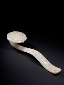 A piece of Hetian jade eight treasure pattern five blessings to hold longevity