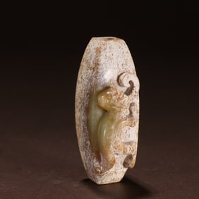 A piece of ancient jade dragon pattern pendant