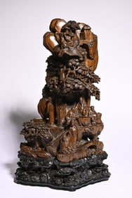 A piece of Huanghuali wood Shanzi study ornaments