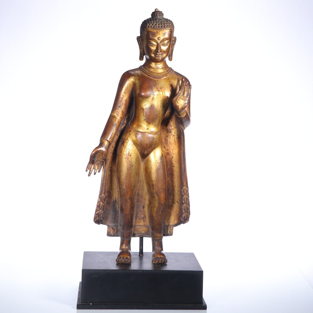A bronze gilt statue of Sakyamuni of the Mara dynasty