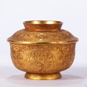 A bronze gilt bowl