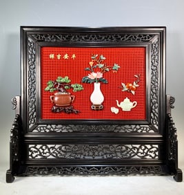 A piece of red treasure inlay for Bogutu interstitial