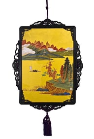 A picture frame of a beautiful landscape