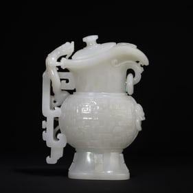 A piece of White Jade Cup ornament