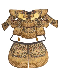 A piece of Qianlong silk dragon pattern armor