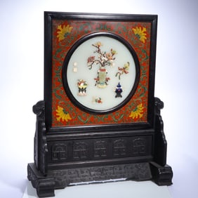 A picture of Fu Baoshi (landscape) on paper, four screens