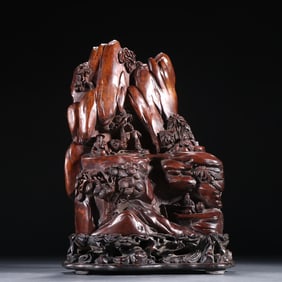 A Qing rosewood figure Shanzi ornament