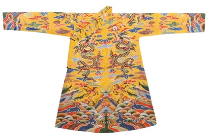 A silk Ming Dynasty dragon robe