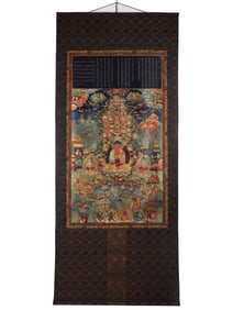 Silk Tibetan Buddha statue