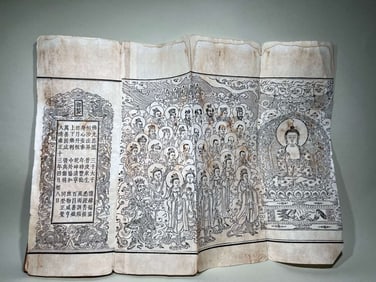 A piece of Qing Dynasty Buddhist scriptures