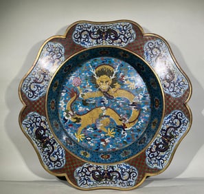 One piece Qing Dynasty cloisonné wash