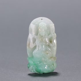 A piece of jade thousand-armed Guanyin pendant