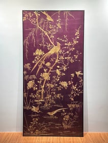 A piece of late Qing Dynasty Republic of China Panjin embroidery "Splendid Future"