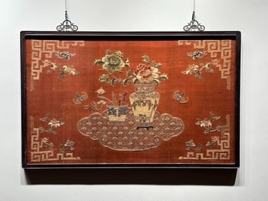 A piece of Qing Dynasty Panjin Bogu embroidery