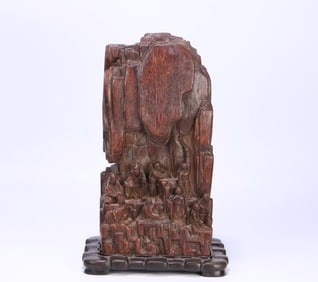 A Qing Dynasty old agarwood "Xiangshan Nine Elders" Shanzi ornaments