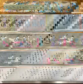 A picture of Zhou Fang waving a fan