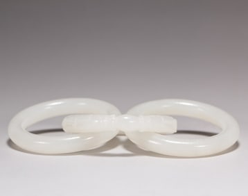 One piece of Hetian jade triple chain