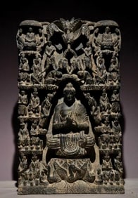 A Gandhara schist Buddha slab