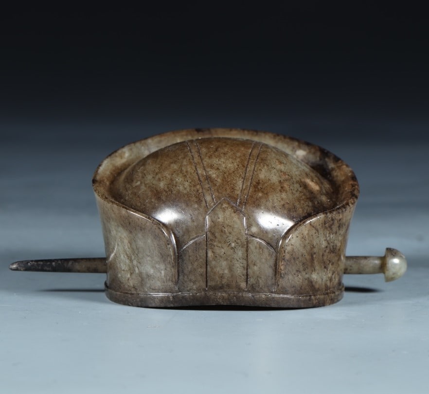 A piece of Song Hetian jade headband, hair crown (1 of 9)