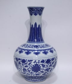 A piece of Qing Tongzhi blue and white twig pattern appreciation bottle