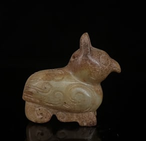 A piece of Hetian jade jade owl