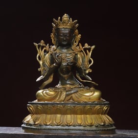A bronze gilt [Tara] Buddha statue