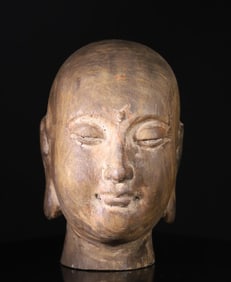 A late Qing old Nanmu Buddha head