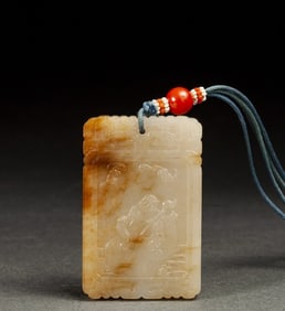 A piece of Qing Dynasty Hetian Yuzi Gang brand