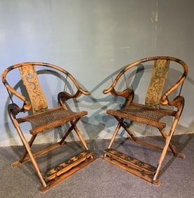 A set of Huanghuali carved chairs